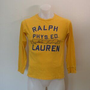 Boys Polo Ralph Lauren Phys Ed Vintage Look Long Sleeve Tee Size Medium